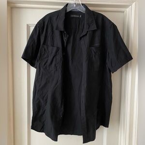 Calvin Klein Jeans Black Cotton Short Sleeve Shirt